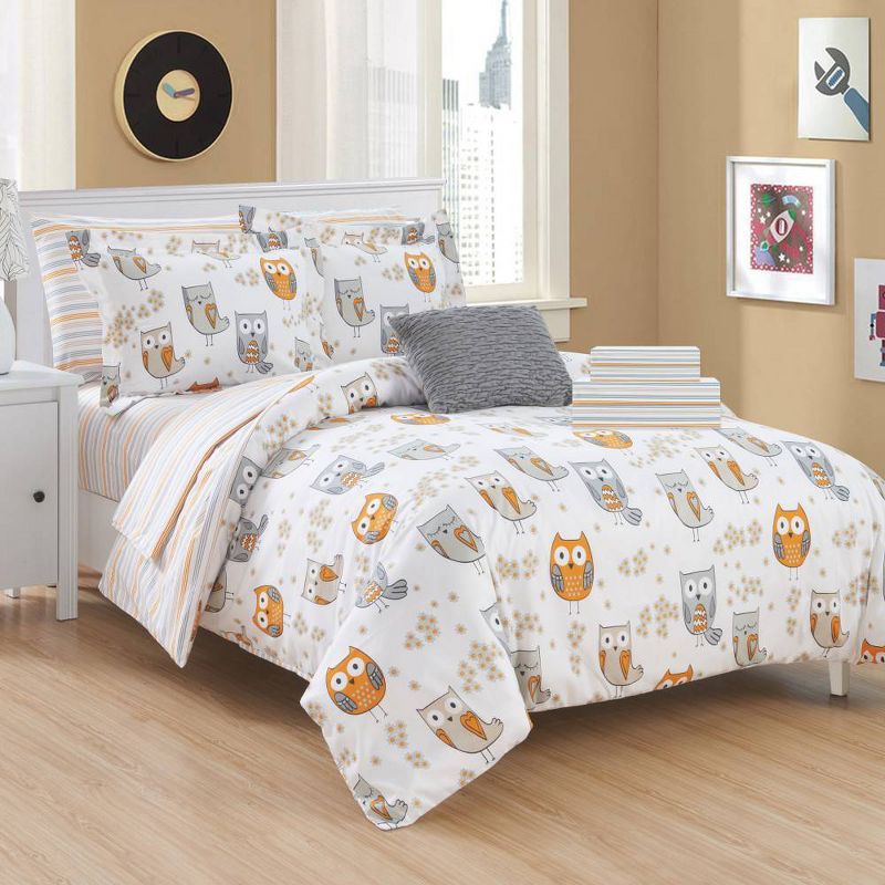 8pc Full Horned Bed in a Bag Reversible Kids&#39; Comforter Set Gray - Chic Home Design, 3 of 7