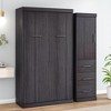 CAVINAS Murphy Bed Twin Size Modern Metal Bed Frame with Foldable Design Bed for Bedroom - 2 of 4