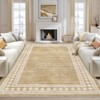 Modern Bordered Soft Carpet Mat Indoor Non Slip Machine Washable Area Rug - 3 of 4