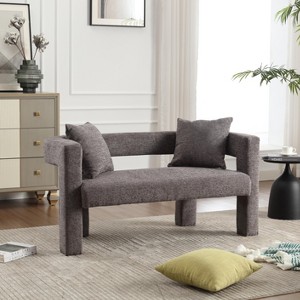 51"W Loveseat Sofa Couch, Modern Upholstered 2-Seater Sofa Chair for Living Bedroom Leisure Areas - ModernLuxe - 1 of 4