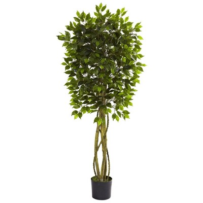 Nearly Natural 5.5' Ficus Tree UV Resistant (Indoor/Outdoor)