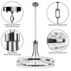 Maxax 24" Dimmable 8-Light Black/Chrome Crystal Chandelier - 4 of 4