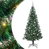 Artificial Pre-lit Christmas Tree Green 94.5" PVC and Metal - 2 of 4