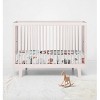 Bacati - Safari Animals Photo Op Aqua Orange Gray 100 percent Cotton Universal Baby US Standard Crib or Toddler Bed Fitted Sheet - 4 of 4