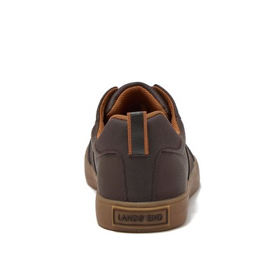 Lands' End Men's Tribeca Low Top Sneakers - 10.5 - Deep Chocolate — фото 4