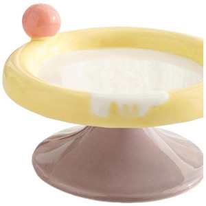 Fairyland™ - Elevated Ceramic Cat Bowl – Anti-Slip Raised Pet Feeder for Cats & Small Dogs, Ice Cream Style Design - 1 of 4