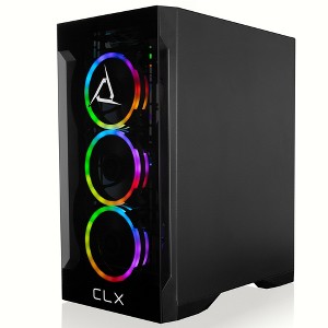 CLX SET Gaming PC TGMSETRTH1642BM - AMD Ryzen 9 5900X 3.7GHz 12-Core, 32GB DDR4, GeForce RTX 3060 12GB, 500GB NVMe M.2 SSD, 4TB HDD, WiFi, Win 11 - 1 of 3