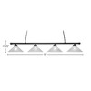 Toltec Lighting Oxford 4 - Light Island Pendant Light in  Matte Black with 16" Italian Bubble Shade - 2 of 2