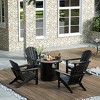 WestinTrends Outdoor Patio Adirondack Chair With Round Fire Pit Table Sets - 2 of 2