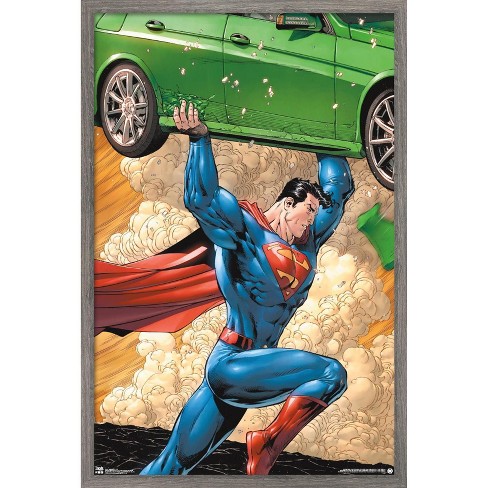 Trends International Dc Comics Superman - Car Framed Wall Poster