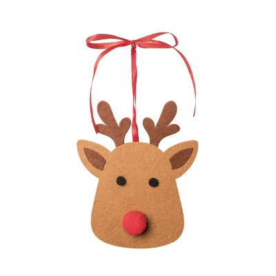 C&F Home Reindeer Felt Gift Card Ornament