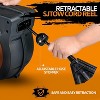 SuperHandy Mountable Retractable Extension Cord Reel - 16AWG x 50' Ft, 3 Grounded Outlets, Max 10A - 4 of 4