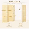 NicBex 4-panel Room Divider Wooden Folding Privacy Screen Freestanding Wall Partition with 3 Display Shelves for Home & Office - 2 of 4