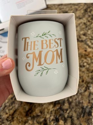 Mother's Day Gift for Mom, World's Greatest Mom Stainless Steel Wine  Tumbler, Mother's Day Birthday Gifts for Mom Mother Mama New Mom to Be,  12oz Insulated Wine Tumbler with Lid, Rose Gold 