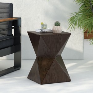 Prismatic Grain Symmetry Side Table,Lightweight Concrete Outdoor Side Table,Small Space Side Table for Living Room,Office,Bedroom-Cuddlewood - 1 of 4