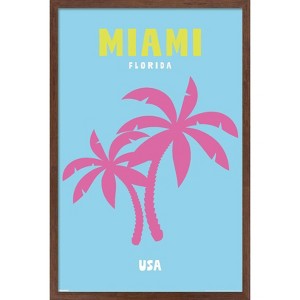 Trends International Reinders: Destinations - Destination Miami Framed Wall Poster Prints - 1 of 4