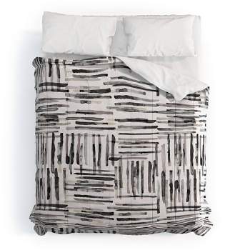 HSKIKWN Black and White Striped Comforter Set Microfiber Queen Duvet Cover  Set 9