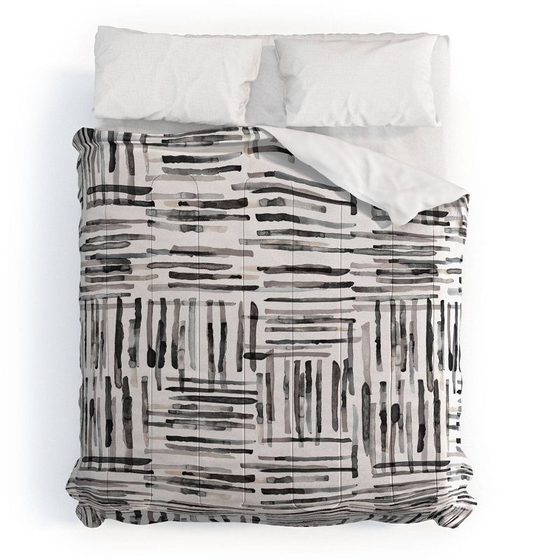 Ninola Design Hand Painted Mineral Stripes Cotton Comforter Set - Deny Designs, 1 of 6