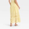 Women's High-RIse Embroidered Eyelet Drop Waist A-Line Skirt - Future Collective - 2 of 3