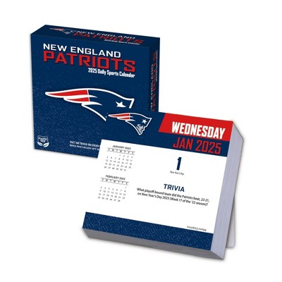 NFL New England Patriots 2025 Box Calendar