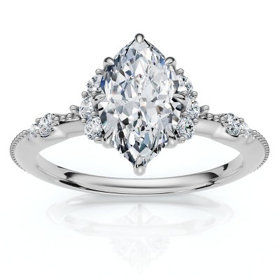 Pompeii3 1.20Ct Marquise Viviana Diamond Engagement Ring 14k Gold Lab Created EF/VS