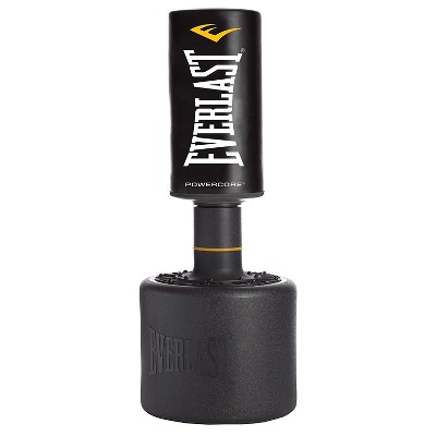 Everlast P00001266 Powercore Free Standing Indoor Home Rounded Heavy Duty Fitness Training Punching Bag, Black