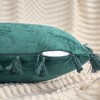 REGALWOVEN Velvet Soft Solid Covers Bohemian with Tassels Decorative Throw Pillow 2 Pcs - 3 of 4