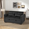 3-Seater Velvet 3-in-1 Pull Out Reclining Sofa Bed with Pillows, Hardwood Frame, and Easy Assembly - 2 of 4
