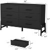 6 Drawer Double Dresser for Bedroom, Wide Drawer with Storage Freestanding, Wooden Closet Storage Chest for Bedroom, Hallway and Entryway - 2 of 4