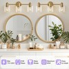 POWLIG 22.44-in 3-Light Gold Dimmable Bathroom Vanity Light Vanity with Transparent Lampshade - 4 of 4