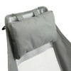 Sevobal Outdoor Portable Chairs Hammock Camping Chair Folding Rocking Recliner with Pillow Cup Holder for Lawn Backyard, Gray, 11"*8.3"*37.8" - 3 of 3