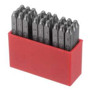 Unique Bargains High Tool Steel A-Z Letter Stamp Set for Metal Plastic 27 Pcs - 1 of 4