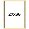 PosterPalooza | Simple Gold Picture Frame - UV Acrylic, Foam Board Backing, Hanging Hardware - 2 of 4