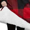 PAVILIA Wearable Blanket Hoodie Adults, Faux Shearling Cozy Oversized Hooded Sweatshirt, Warm Fleece Two Pockets - 3 of 4
