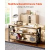 VEVOR Narrow Console Sofa Table, 55.1 inches Behind Couch Table, 3-Tier Long Entryway Table and Skinny Hallway Table, Narrow Sofa Table, Black - 3 of 4