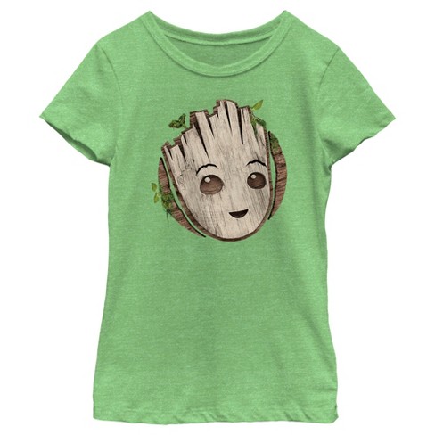 Girl's Marvel: I am Groot Cute Smiling Groot Face T-Shirt - image 1 of 4