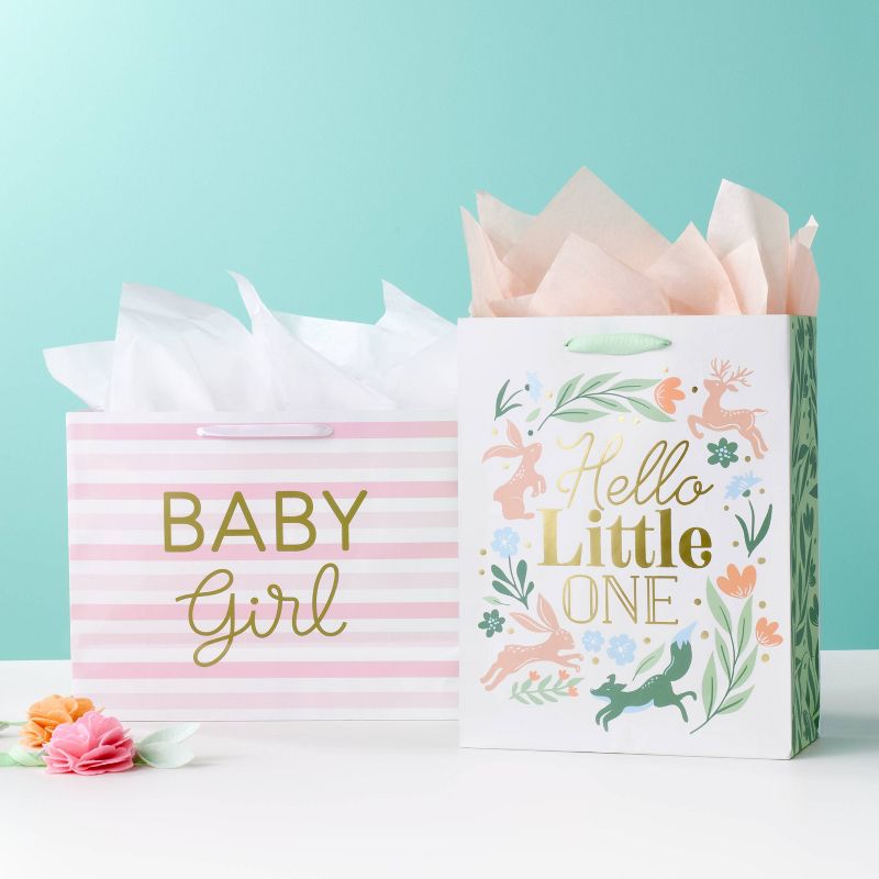 XS Pink &#39;Hello Baby&#39; Gift Bag - Spritz&#8482;, 2 of 4