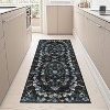 Acekool Washable Area Rug, Modern Floral Non-Slip Stain Resistant Low-Pile Carpet for Living Room Bedroom, Easy Care - 2 of 4