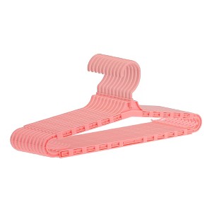 REGALWOVEN Non-Slip Plastic Adjustable Durable Clothes Hangers 10Pcs - 1 of 4