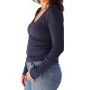 Women's Fitted Long Cuff Tee - bobi - 2 of 4