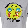 Women's - The Cat in the Hat - Christmas Lights Are My Favorite Color Cropped Graphic T-Shirt - 2 of 4
