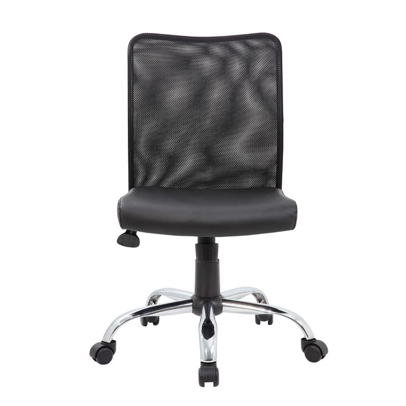 Armless Budget Mesh Task Chair Black - Boss Office Products, 5 of 11
