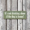 Slickblue Funny Dog & Drinking Sign, 3.5x10 Rustic Knotty Pine Wood Plaque, Wall or Shelf Décor, Multiple Colors - 2 of 3