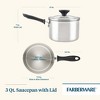 Farberware Reliance 3qt Stainless Steel Sauce Pan: Soup Pot with Lid, Dishwasher-Safe, Tempered Glass, Induction Compatible - 2 of 4