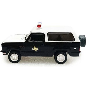 1978 Dodge Ramcharger Police Vehicle "Texas Highway Patrol" Black with White Hood and Top 1/64 Diecast Model Cars by Greenlight - 1 of 1