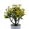 Unique Bargains Artificial Plants Coin Chrysanthemum with Round Pot Plastic 3.15"x3.15"x9.45" 1 Pc - 4 of 4