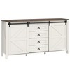 Resenkos 60" Farmhouse Buffet with Sliding Barn Doors, Drawers and Adjustable Shelves, Cream - 2 of 4