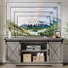 Farmhouse TV Stand for TV Up to 65 Inches, Entertainment Center with Sliding Barn Doors, TV Media Storage Console Table and Furniture - 4 of 4
