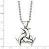Black Bow Jewelry Mens Stainless Steel Antiqued & Polished Celtic Knot Necklace, 22 Inch - 4 of 4