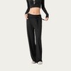 Anna-Kaci Active Women's Wide Leg Lounge Pants with Wrap Tie Waistband and Relaxed High Waist Fit - 3 of 4